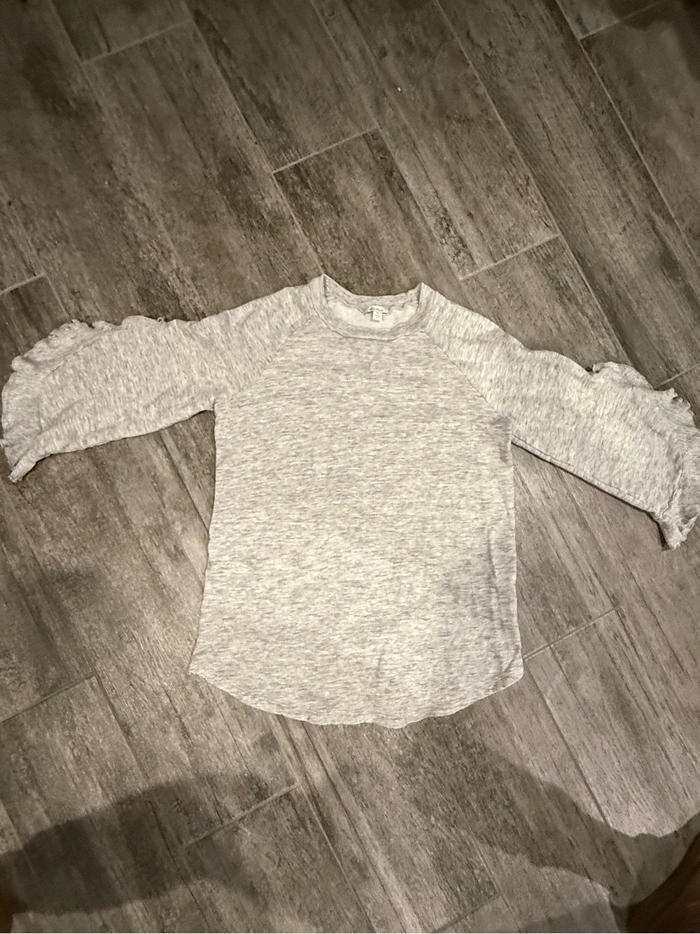 Ella Moss Women’s Gray Long Sleeve Sweater Flared Ruffle Sleeve - Medium